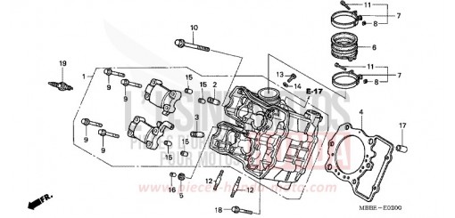 CYLINDER HEAD (FRONT) VTR1000F6 de 2006